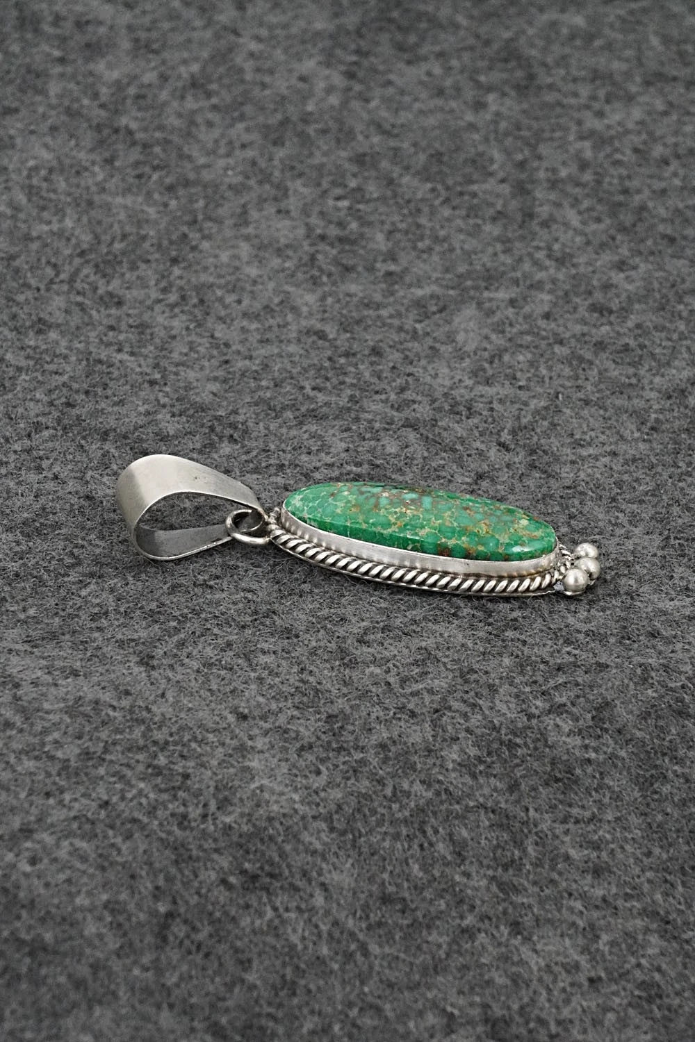 Turquoise & Sterling Silver Pendant - Eugene Gruber