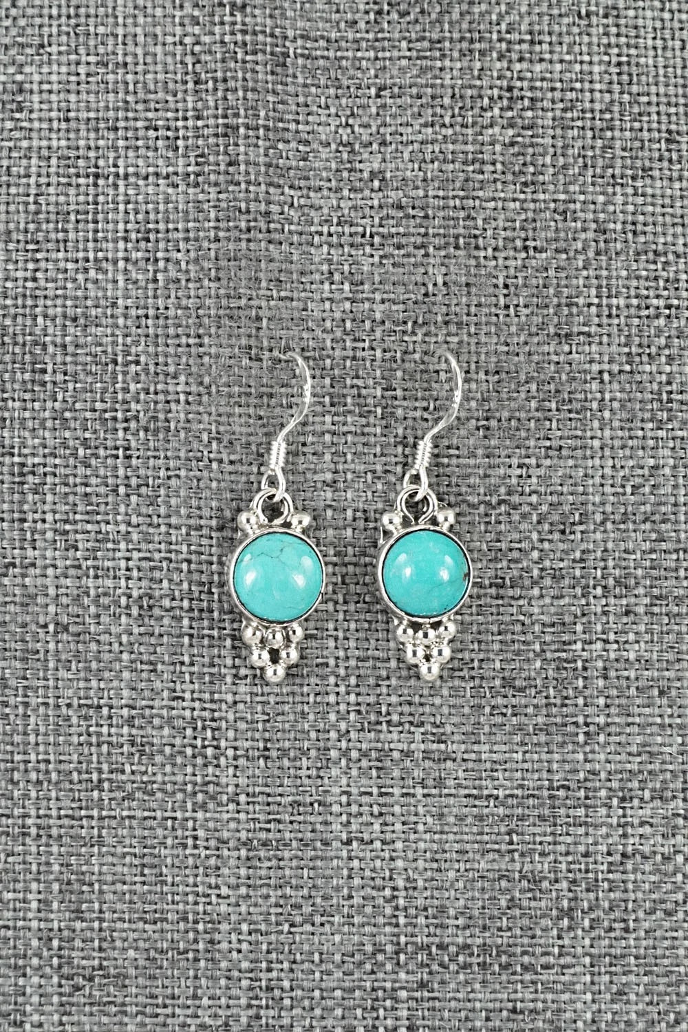 Turquoise & Sterling Silver Earrings - Isabell Yazzie