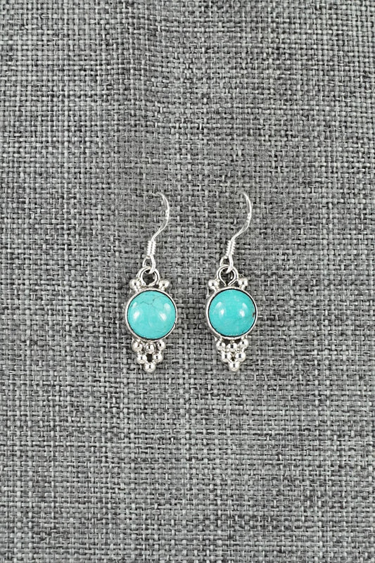 Turquoise & Sterling Silver Earrings - Isabell Yazzie
