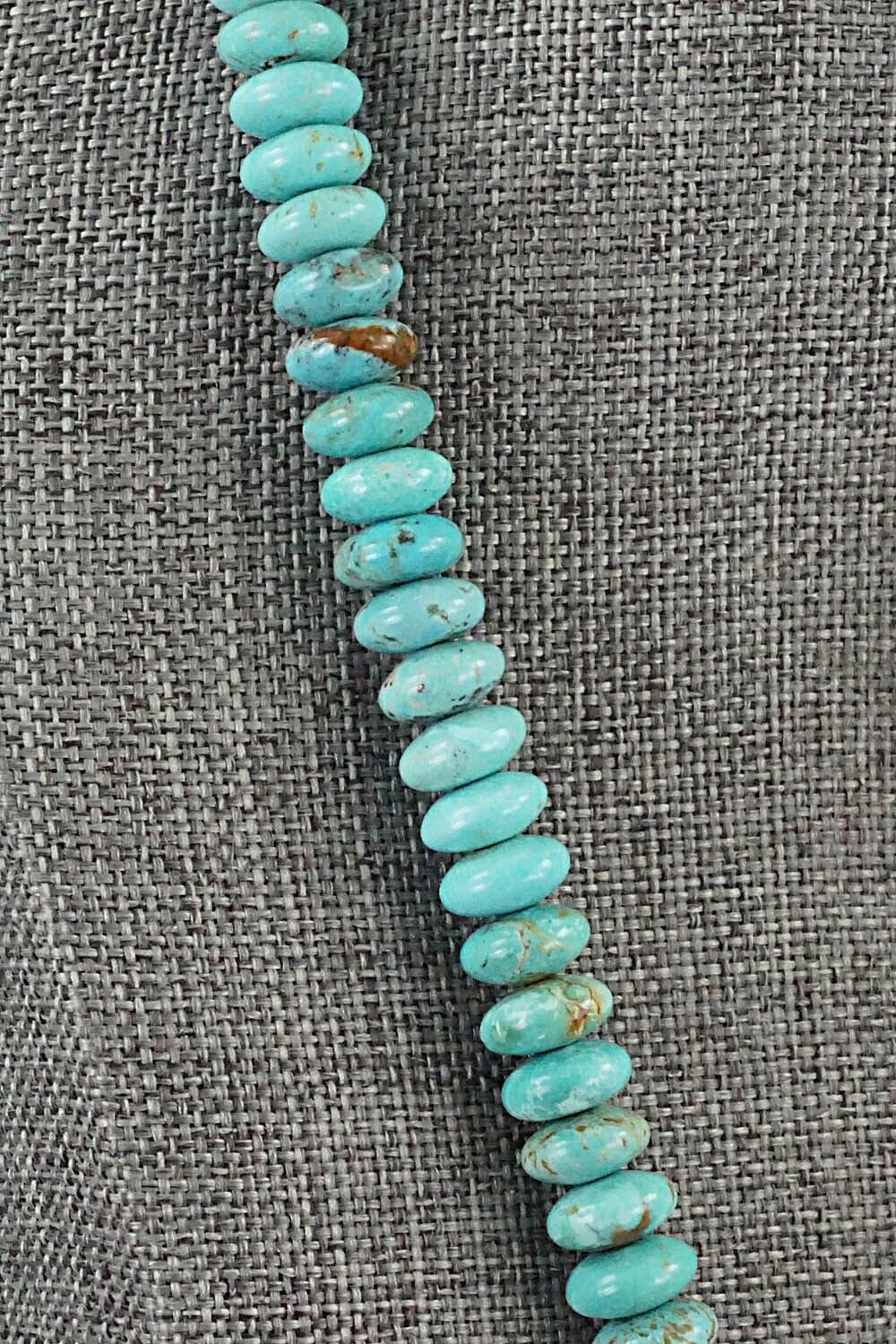Turquoise & Sterling Silver Necklace 19" - Doreen Jake