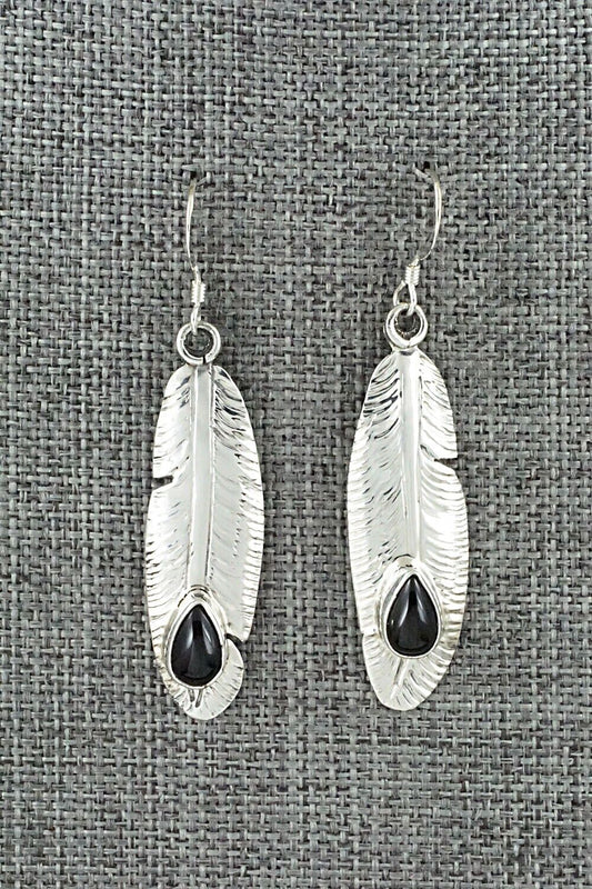 Onyx & Sterling Silver Earrings - Genevieve Francisco