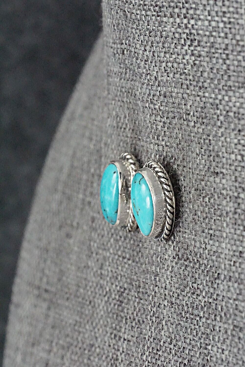 Turquoise & Sterling Silver Earrings - Marco Begaye