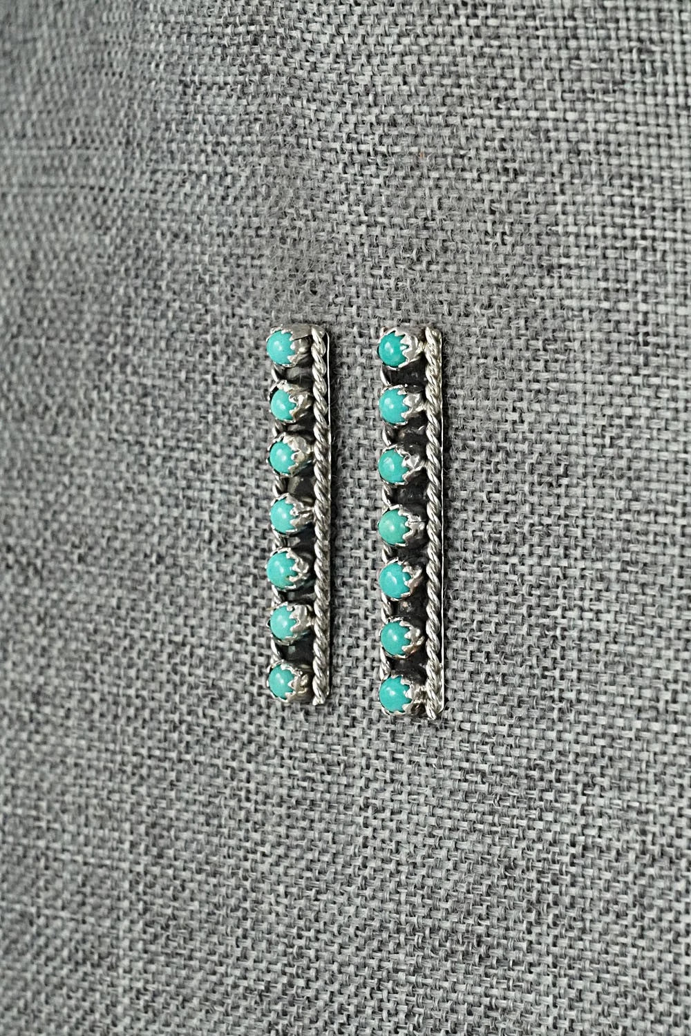 Turquoise & Sterling Silver Earrings - Dominic Duboise