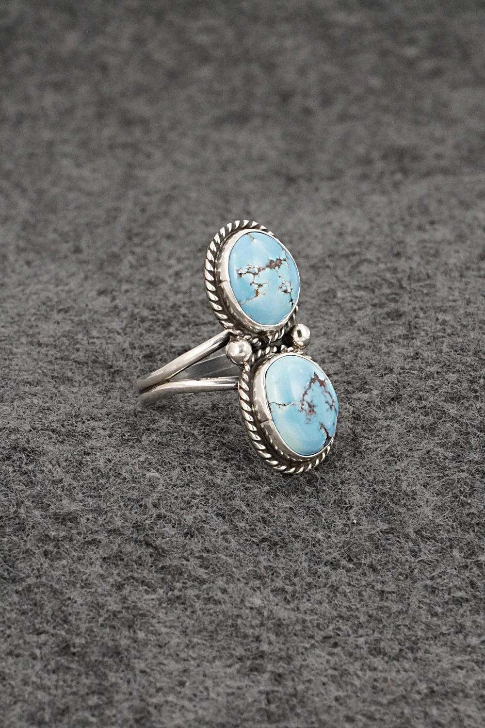 Turquoise & Sterling Silver Ring - Eugene Gruber - Size 7