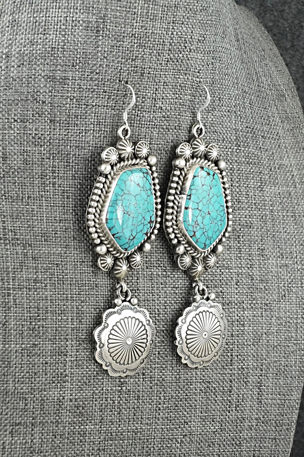 Turquoise & Sterling Silver Earrings - Michael Calladitto