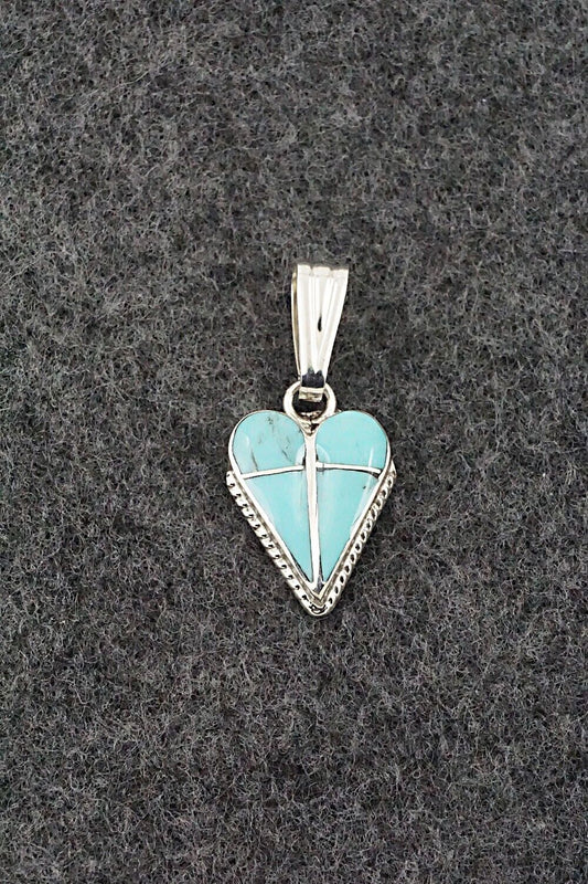 Turquoise & Sterling Silver Pendant - Velda Nastacio