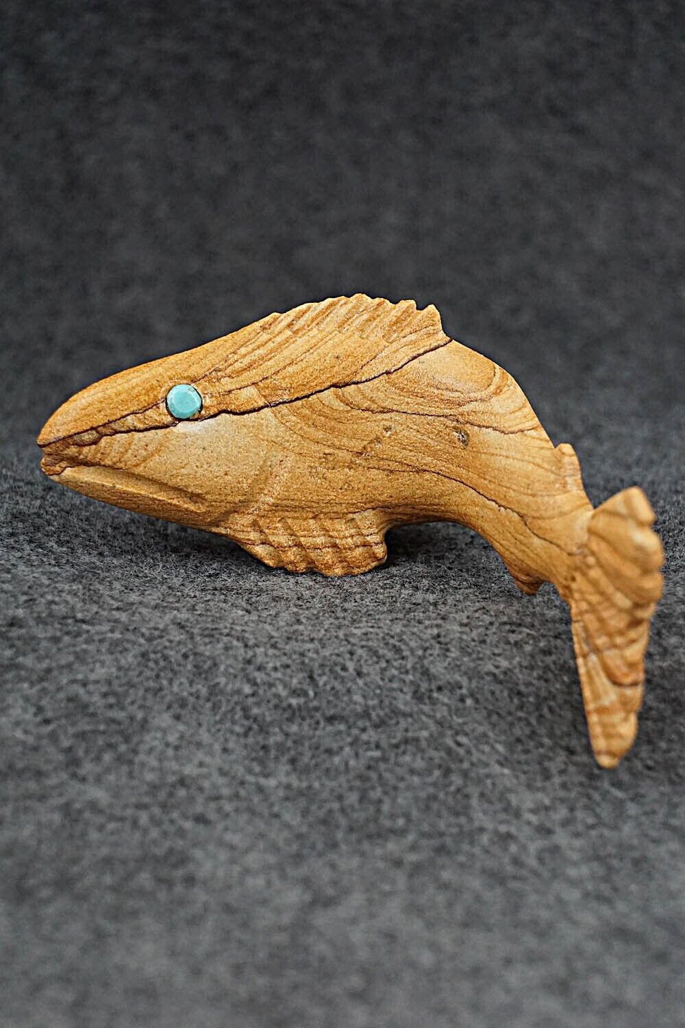 Trout Zuni Fetish Carving - Albert Eustace Sr.