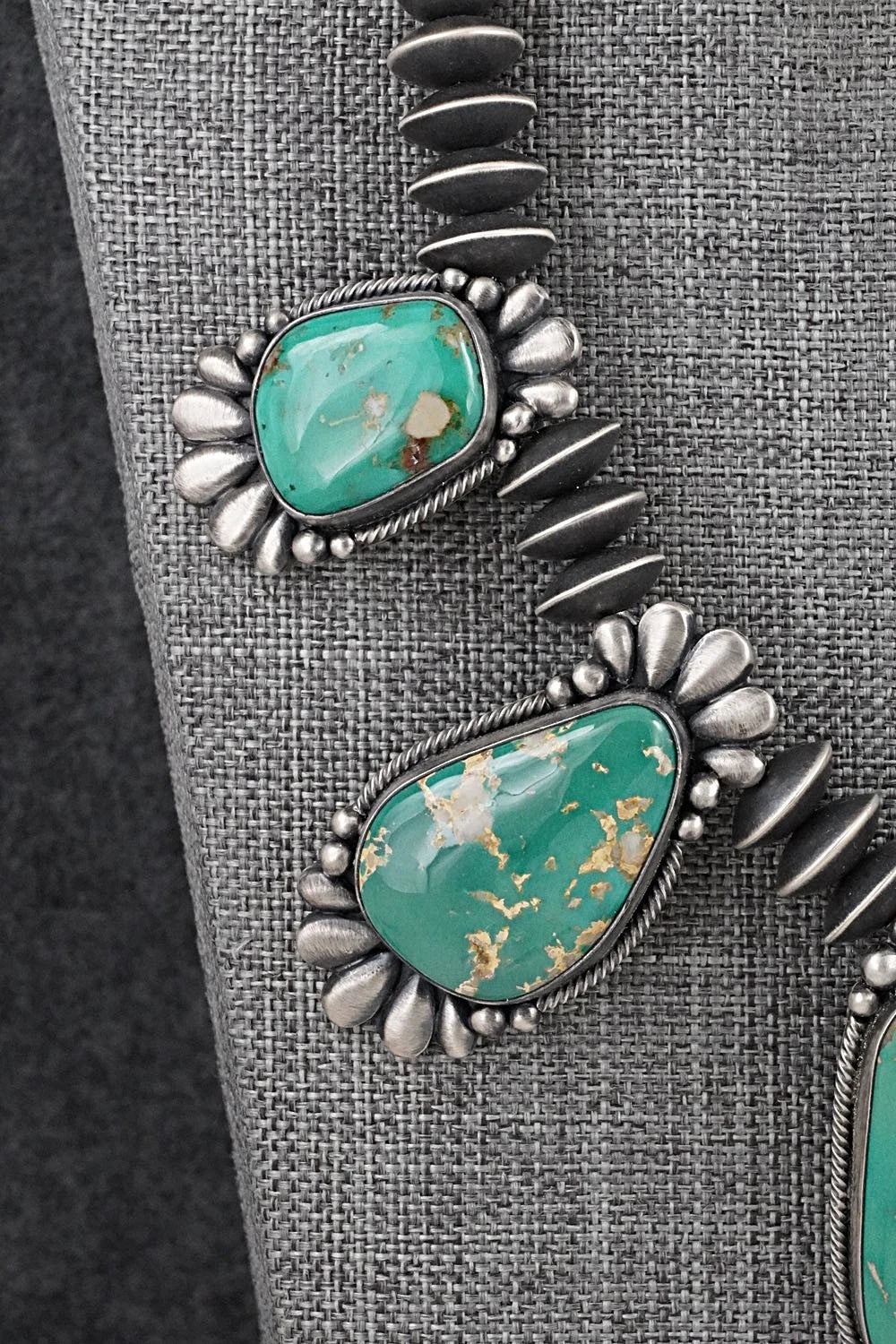 Turquoise & Sterling Silver Necklace and Earrings Set - Chavez & Martin