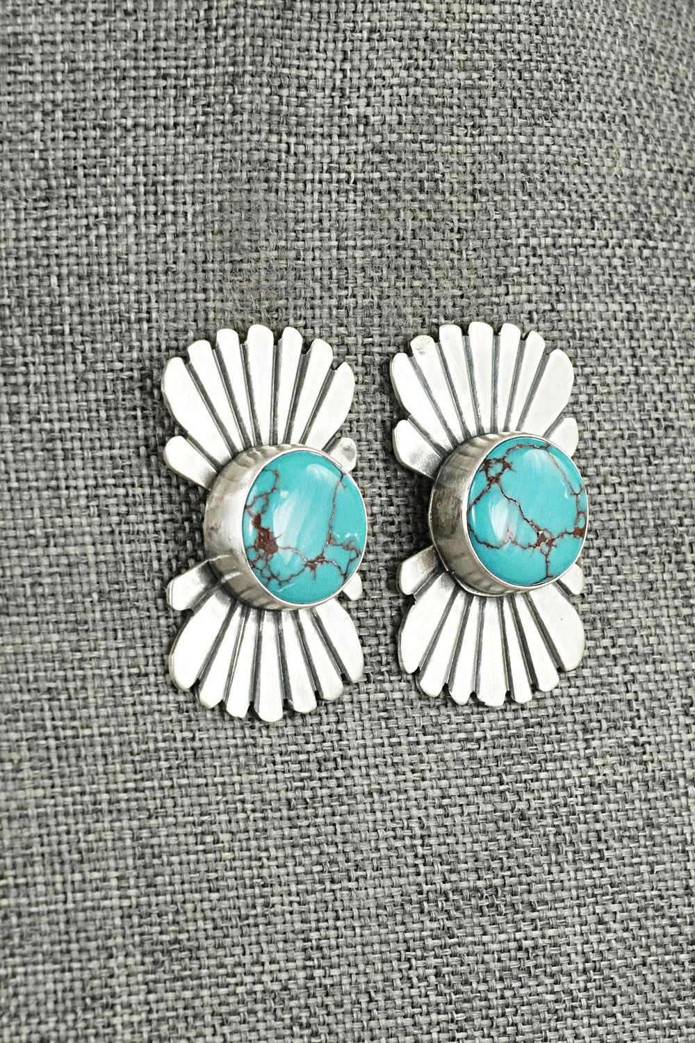 Turquoise & Sterling Silver Earrings - Mark Yazzie