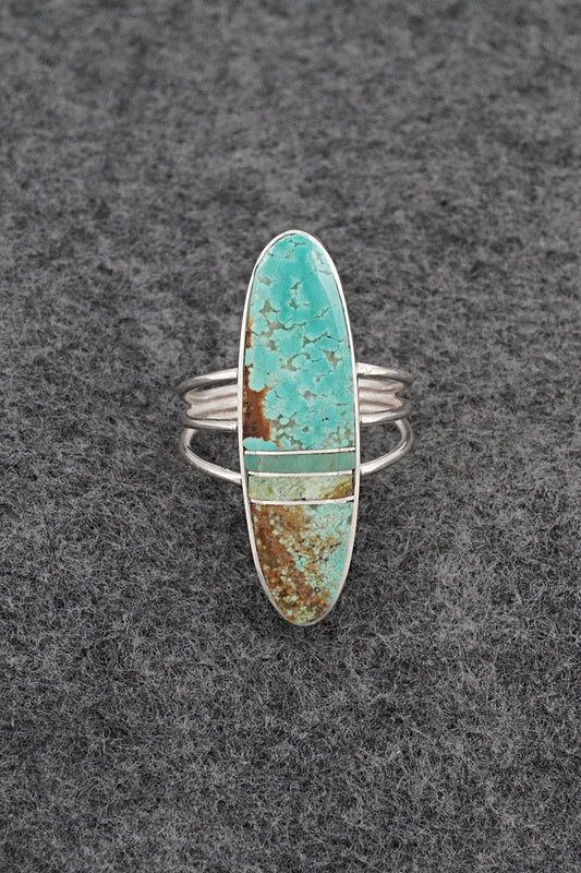 Turquoise & Sterling Silver Ring - Harold Smith - Size 8.5