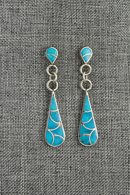 Turquoise & Sterling Silver Earrings - Lynette Johnson