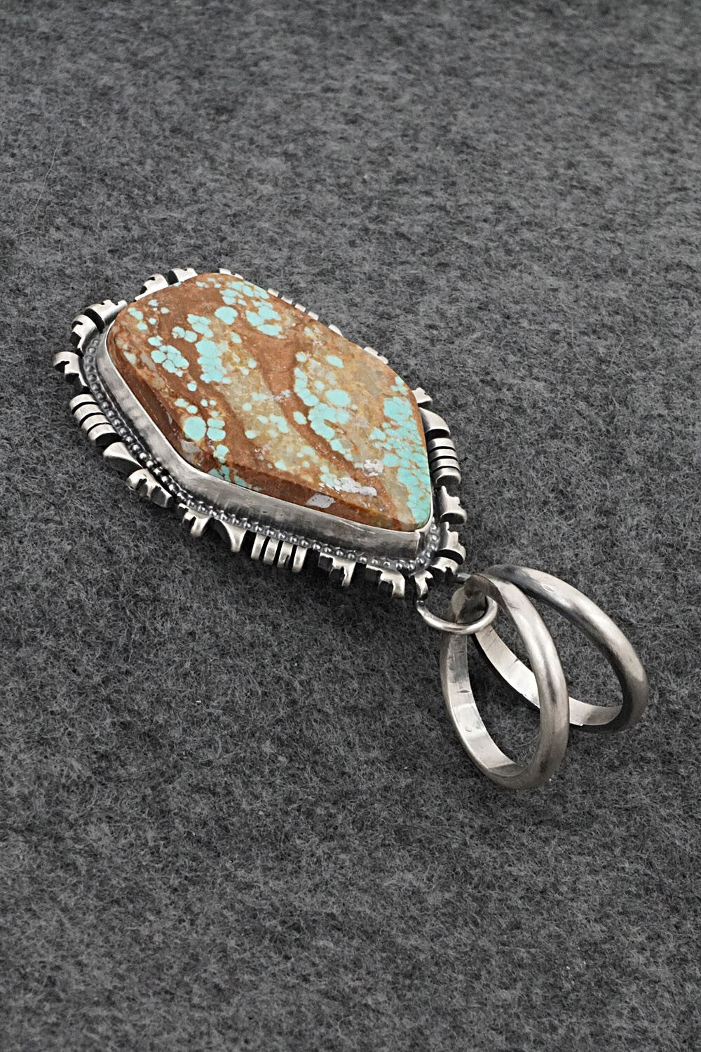 Turquoise & Sterling Silver Pendant - Randy Billy