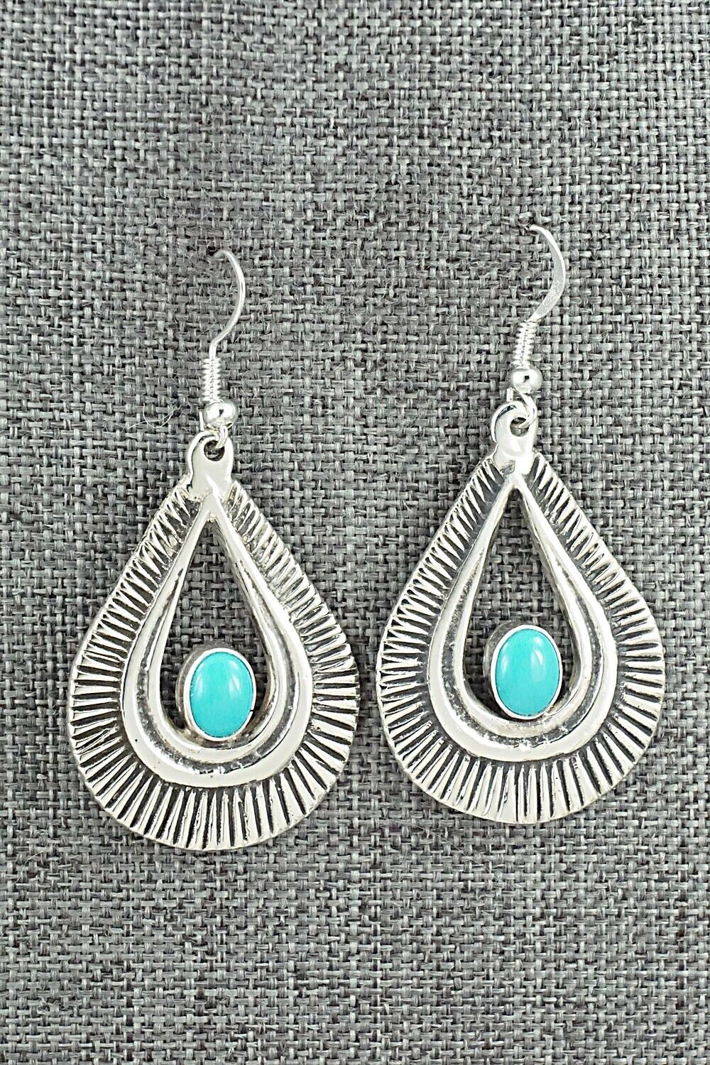 Turquoise and Sterling Silver Earrings - Veronica Kee