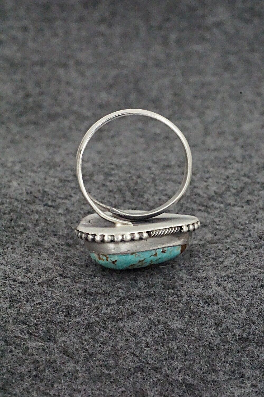 Turquoise & Sterling Silver Ring - Jameson Garcia - Size 9 Adj.