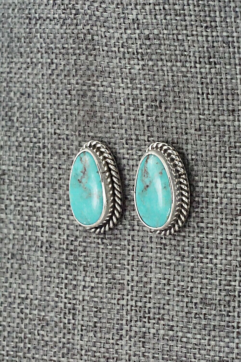Turquoise & Sterling Silver Earrings - Marco Begaye