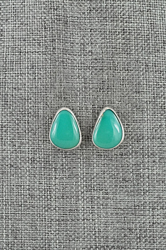 Turquoise & Sterling Silver Earrings - Rosemary Saunders