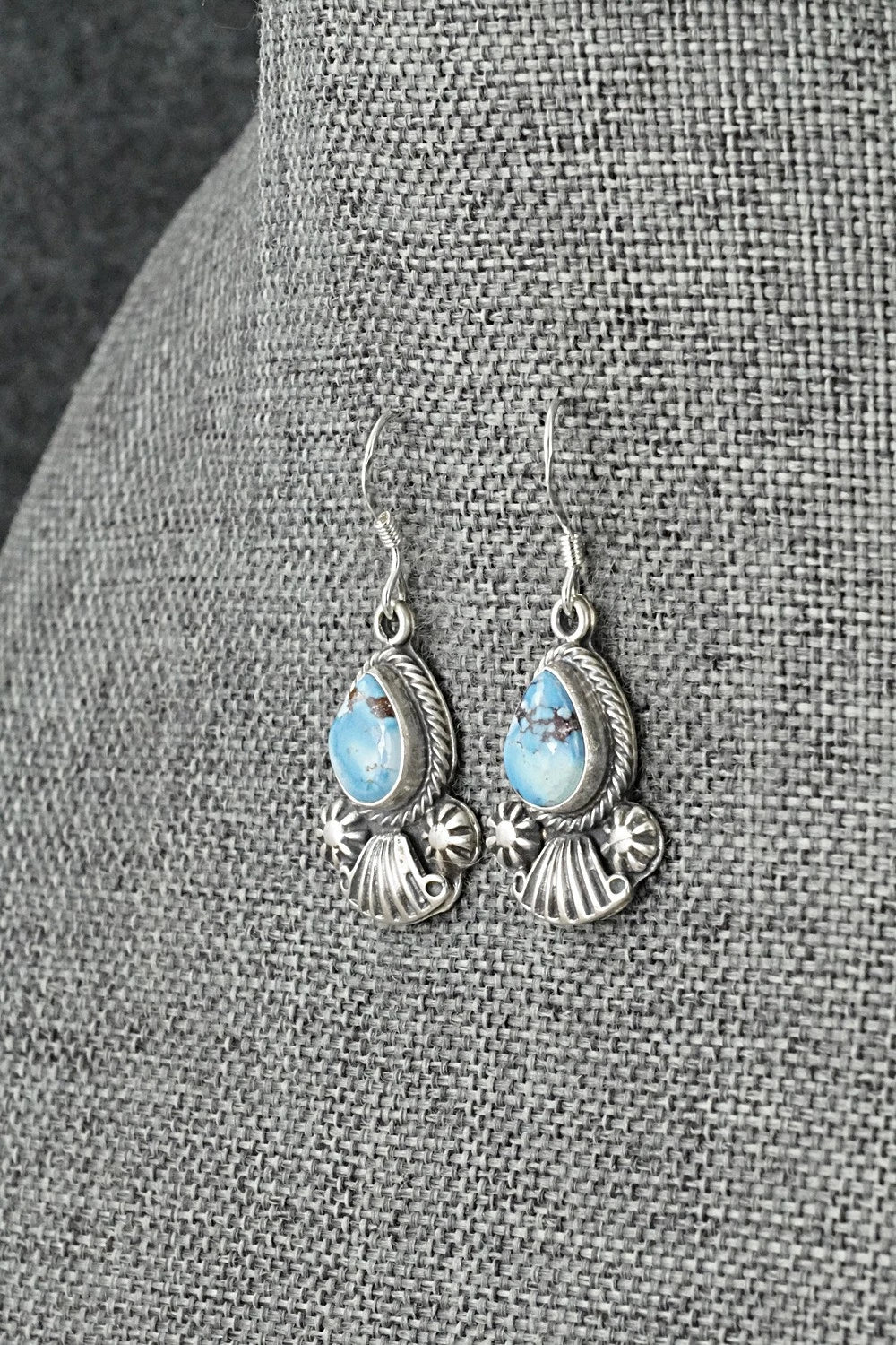 Turquoise & Sterling Silver Earrings - Verley Betone