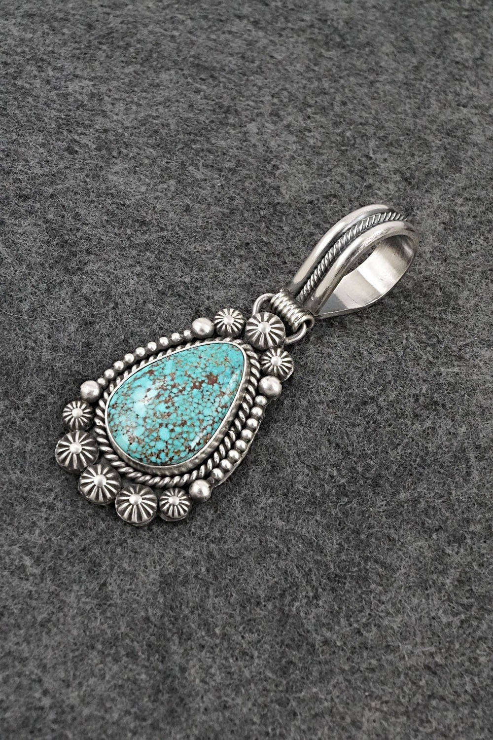 Turquoise & Sterling Silver Pendant - Michael Calladitto