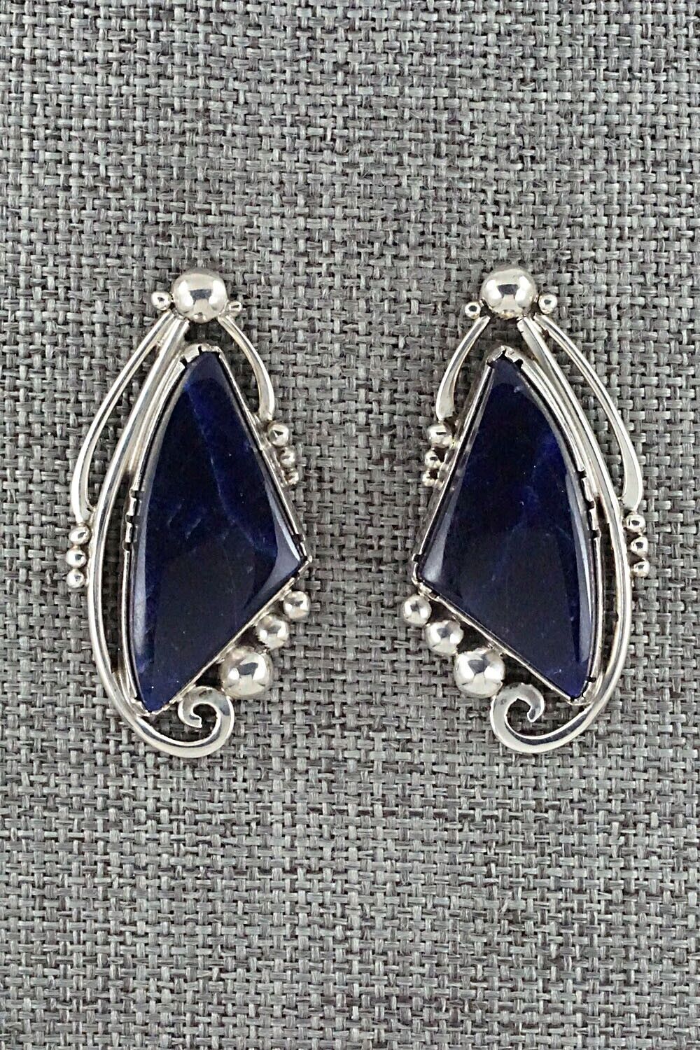 Sodalite & Sterling Silver Earrings - Oliver Smith