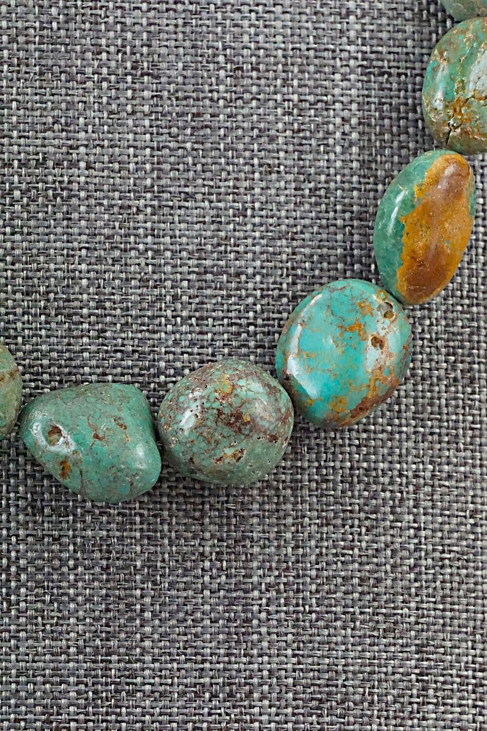 Turquoise & Sterling Silver Necklace 24" - Louise Joe