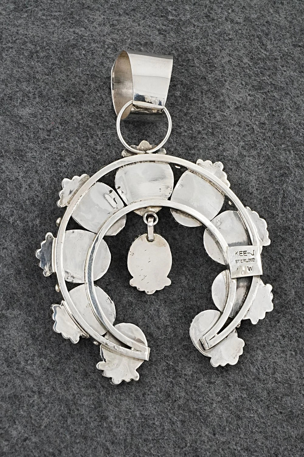Turquoise and Sterling Silver Naja Pendant - Vernon Johnson