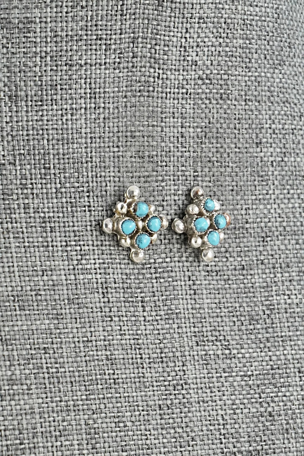 Turquoise & Sterling Silver Earrings - Calvert Lamy