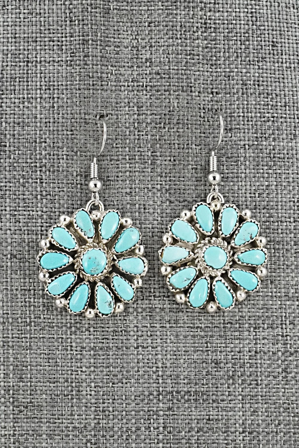 Turquoise & Sterling Silver Earrings - Justina Wilson
