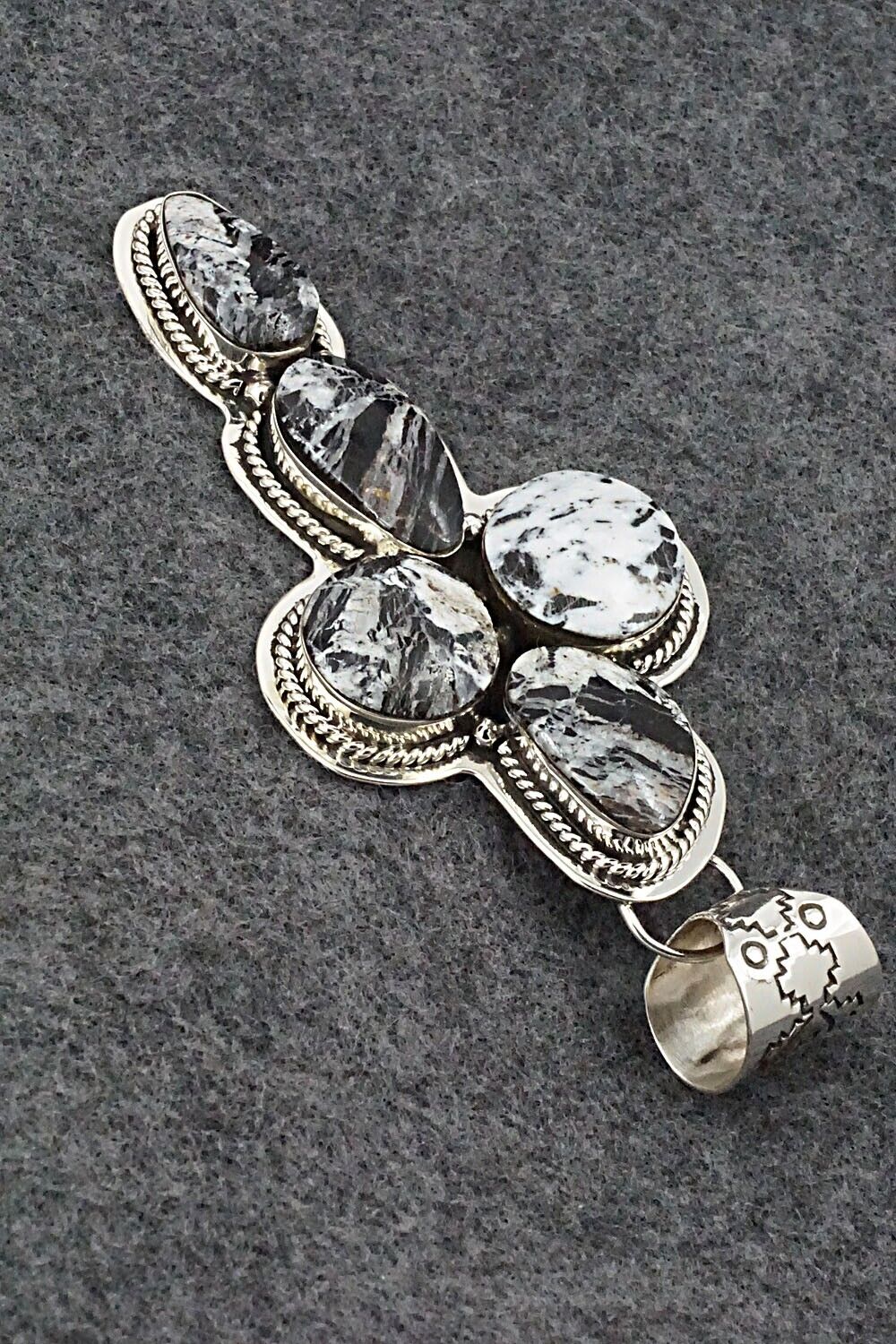 White Buffalo & Sterling Silver Pendant - Maria Bahe