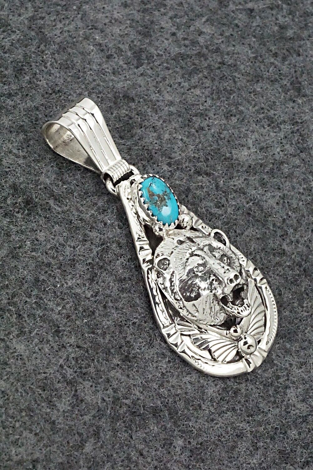 Turquoise & Sterling Silver Pendant - Henry Attakai