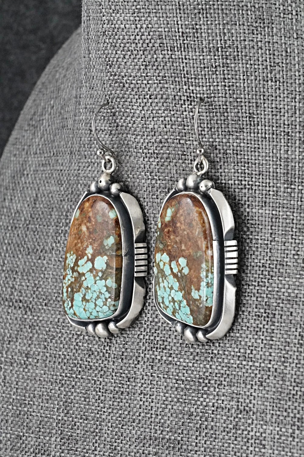 Turquoise & Sterling Silver Necklace and Earrings Set - Paul Livingston