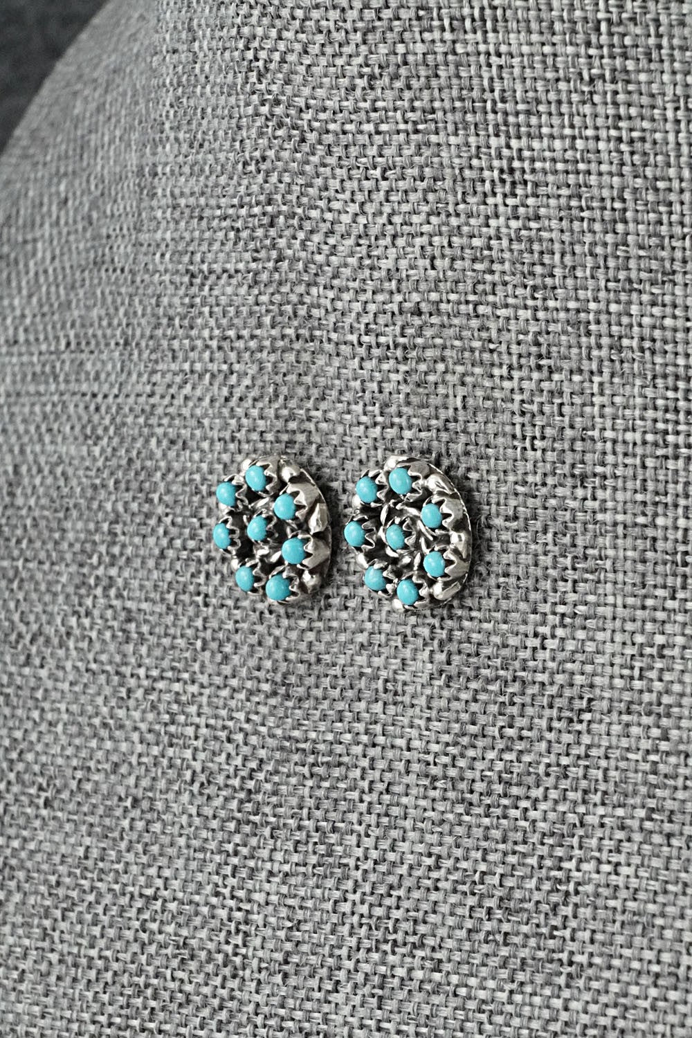 Turquoise & Sterling Silver Earrings - Randy Hooee