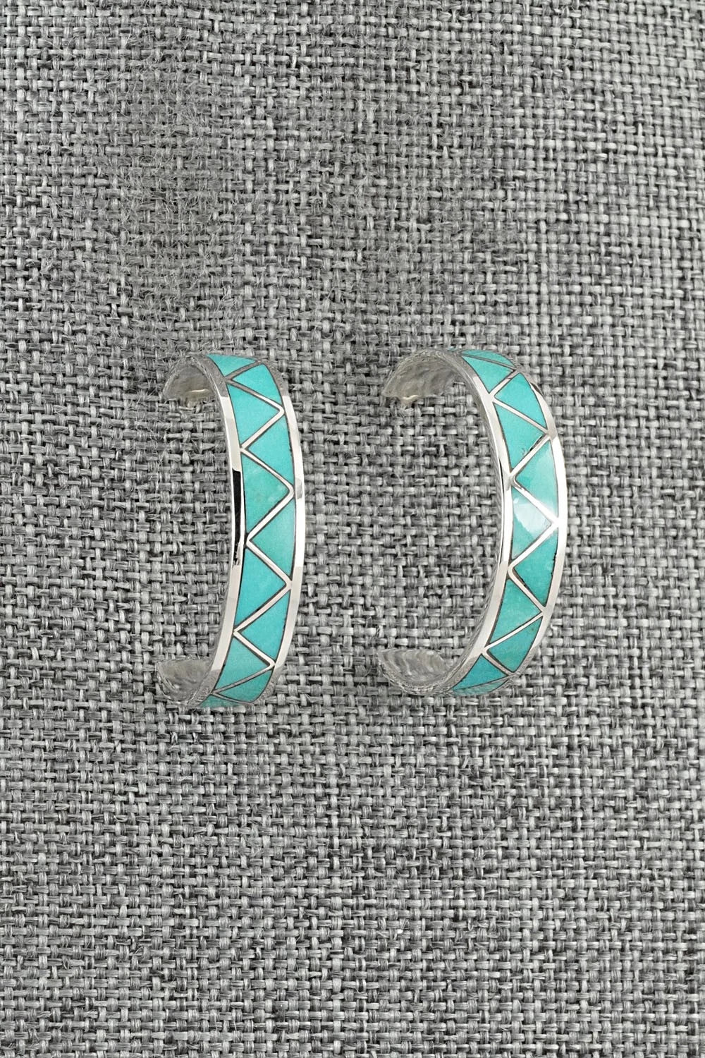Turquoise & Sterling Silver Earrings - Claudine Haloo