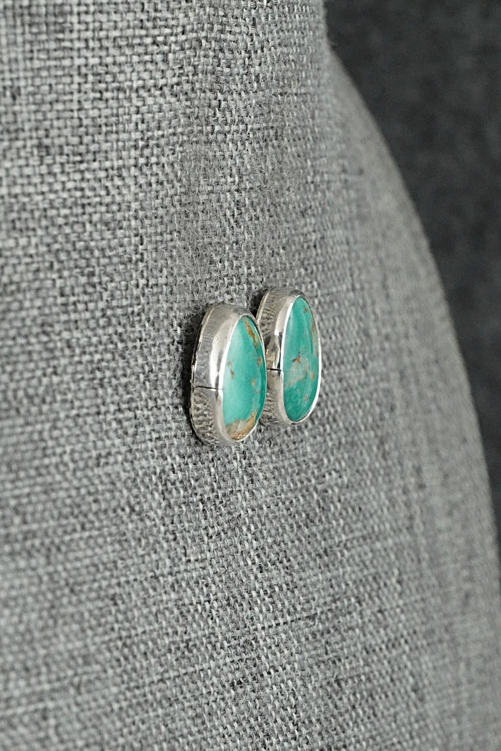 Turquoise & Sterling Silver Earrings - Rosemary Saunders