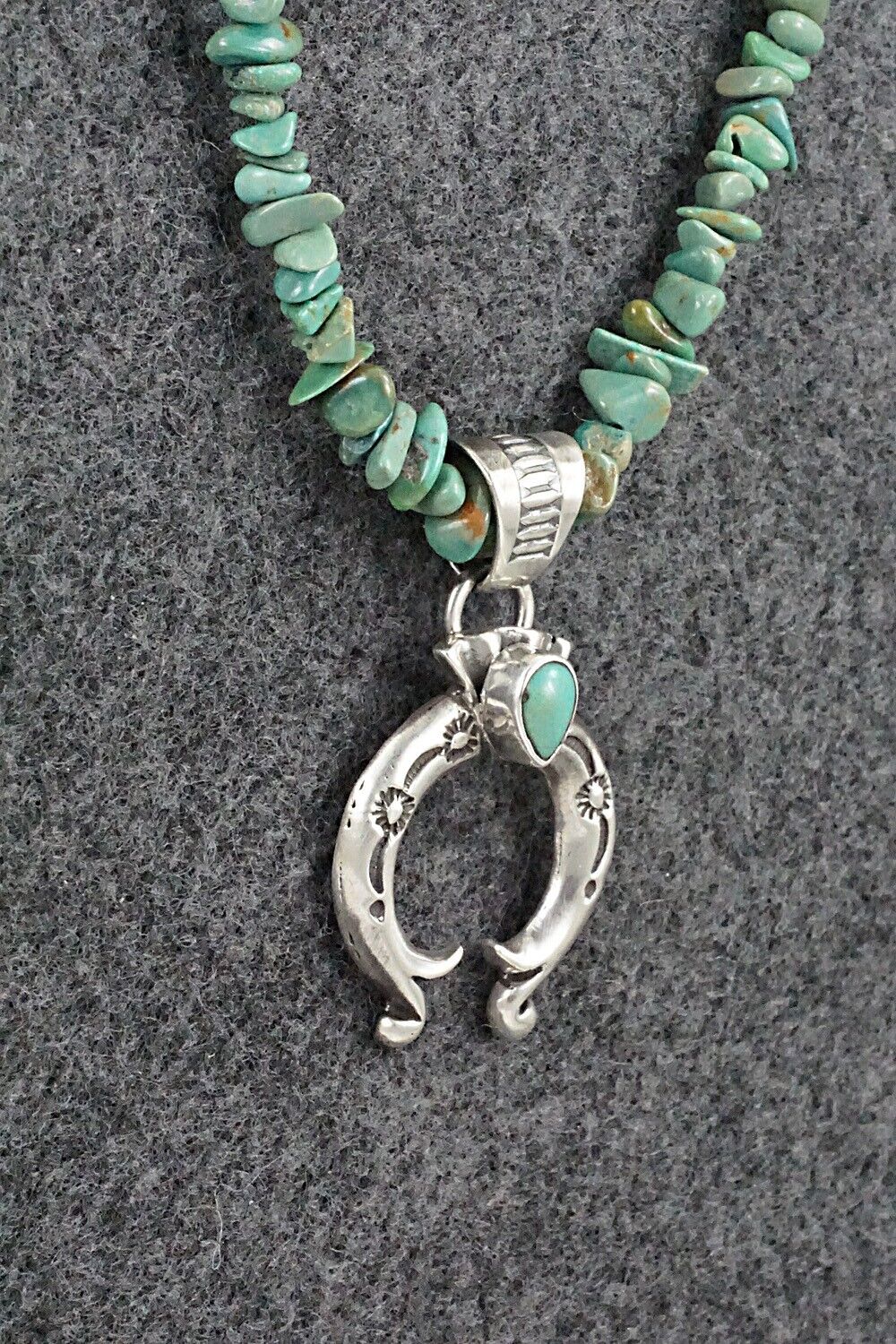 Turquoise & Sterling Silver Necklace 17" - Louise Joe
