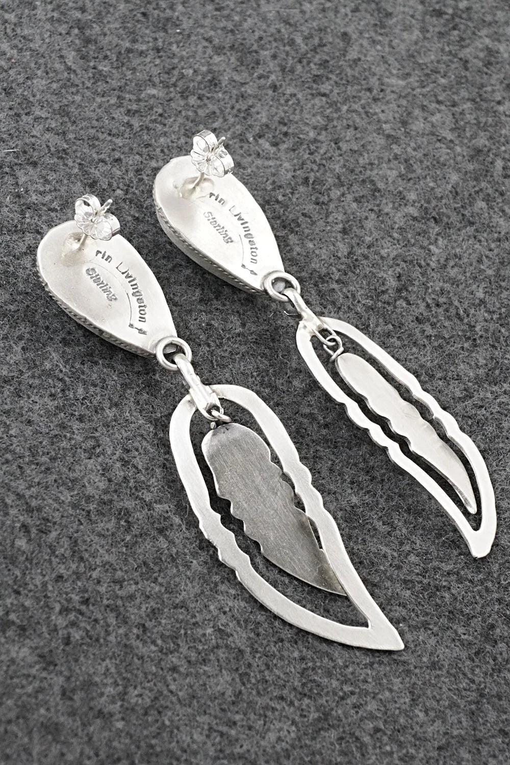 Turquoise & Sterling Silver Earrings - Darrin Livingston
