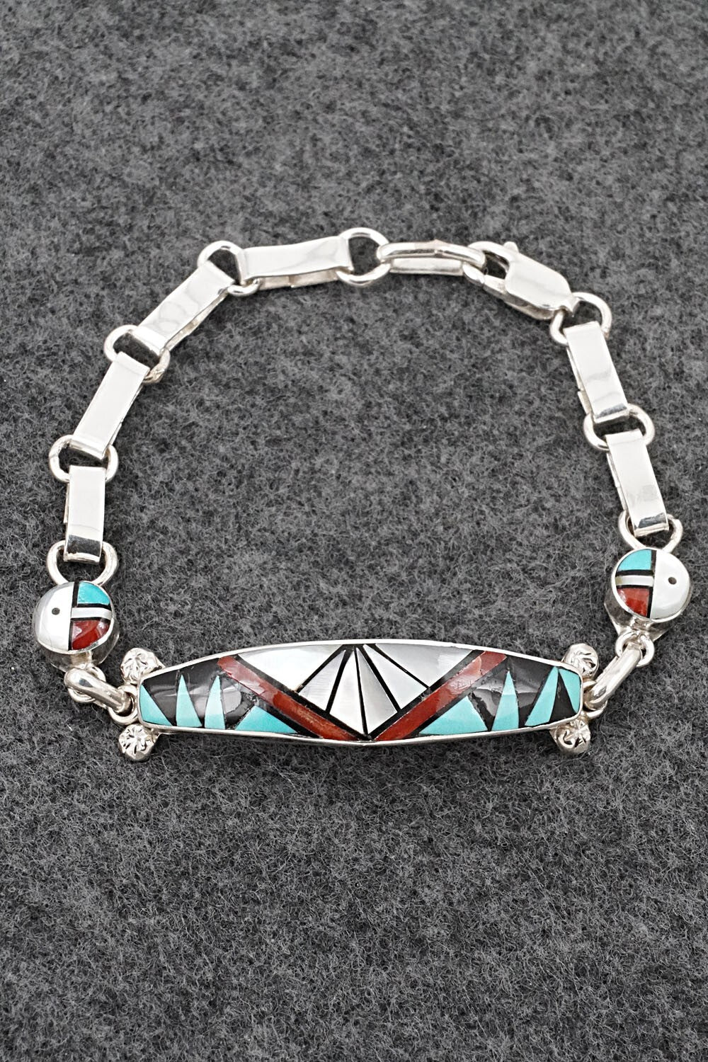 Multi-Stone & Sterling Silver Link Bracelet - Ola Eriacho