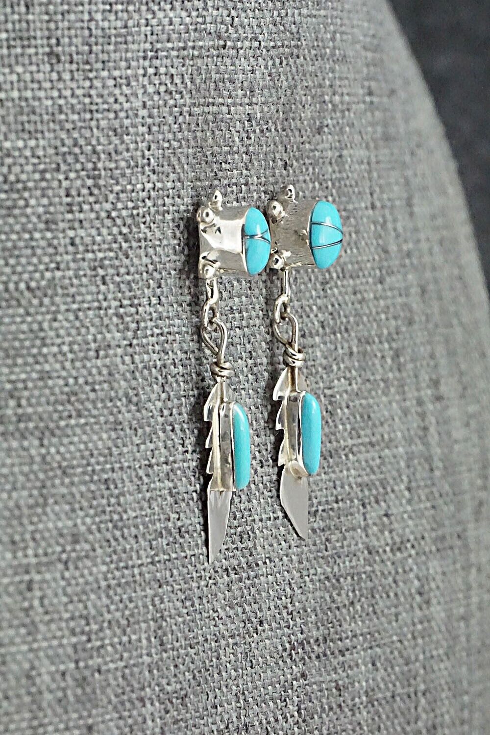 Turquoise & Sterling Silver Earrings - Maggie Bedah