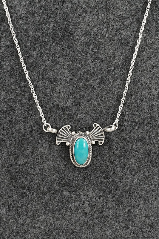 Turquoise & Sterling Silver Necklace - Verley Betone