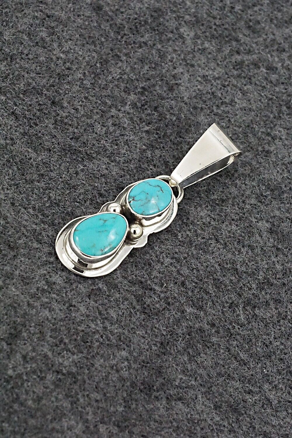 Turquoise & Sterling Silver Pendant - Kathleen Livingston