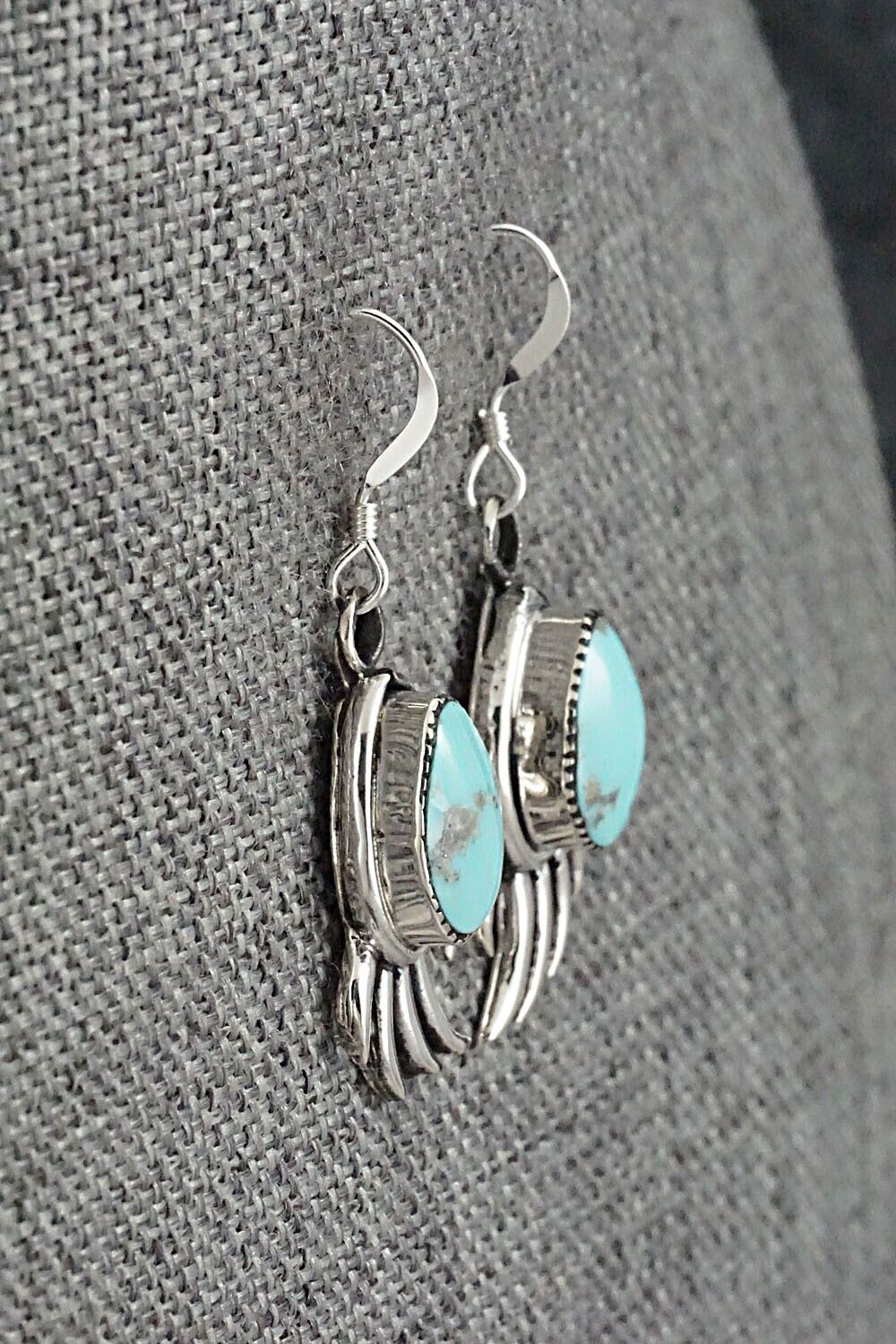 Turquoise & Sterling Silver Earrings - Louise Joe