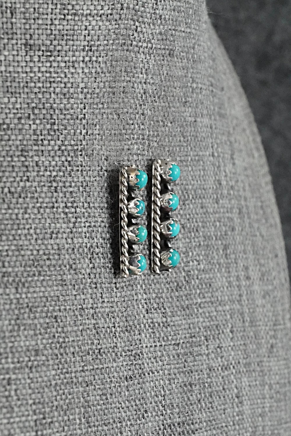 Turquoise & Sterling Silver Earrings - Dominic Duboise