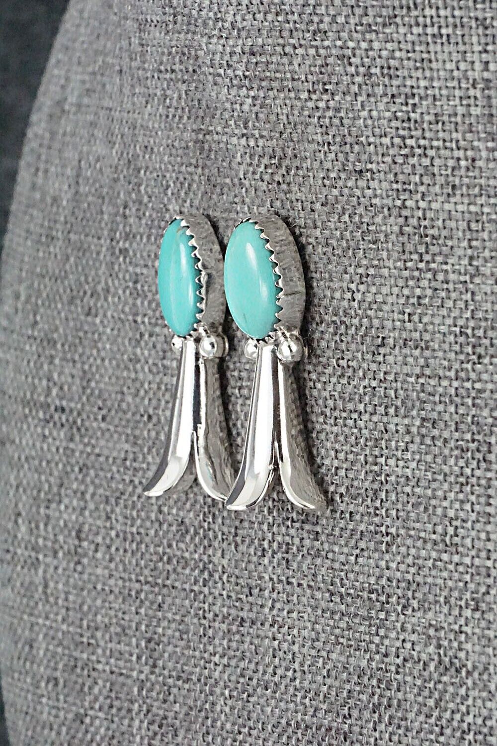 Turquoise & Sterling Silver Blossom Earrings - Jameson Garcia
