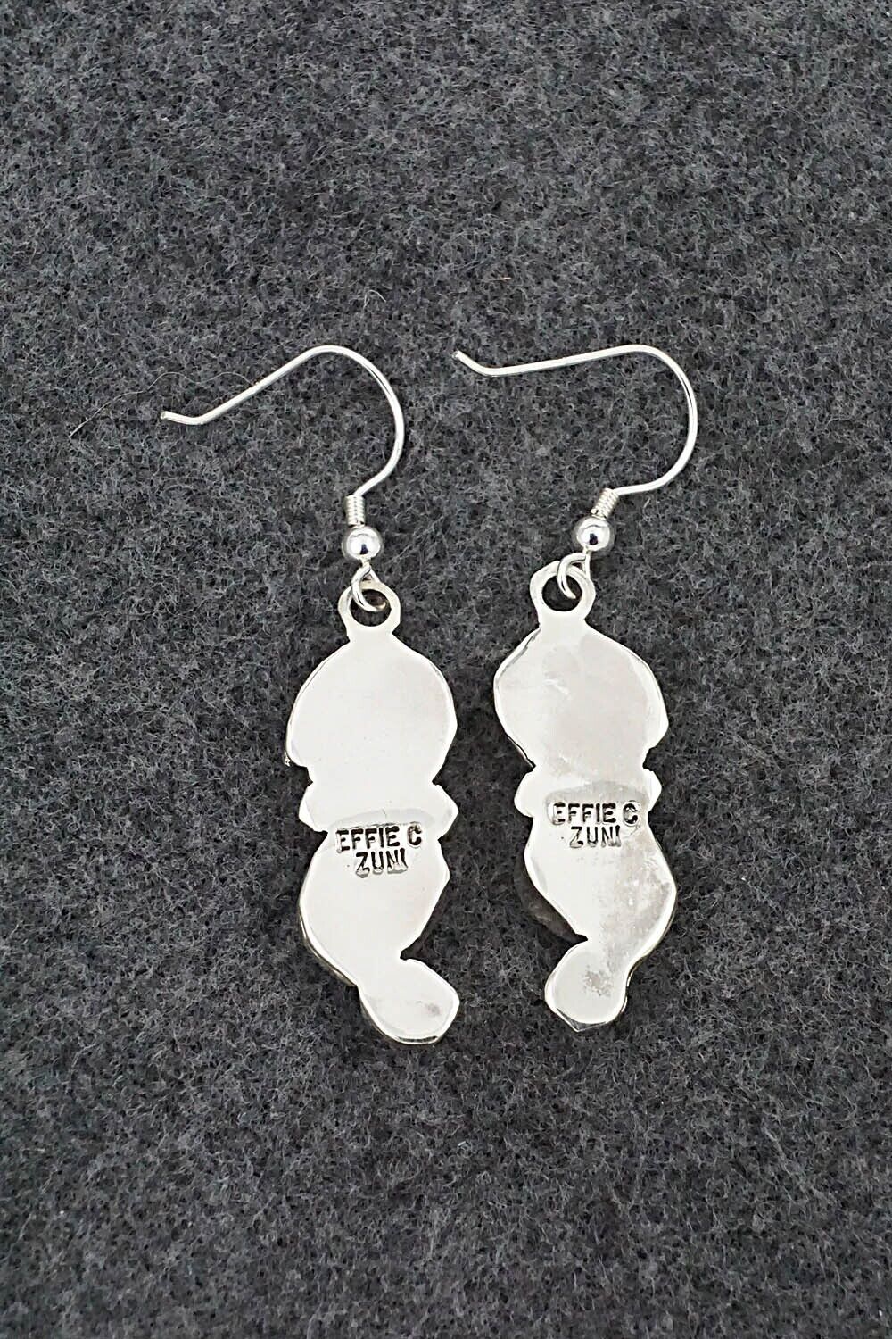Turquoise, Coral & Sterling Silver Earrings - Joy Calavaza