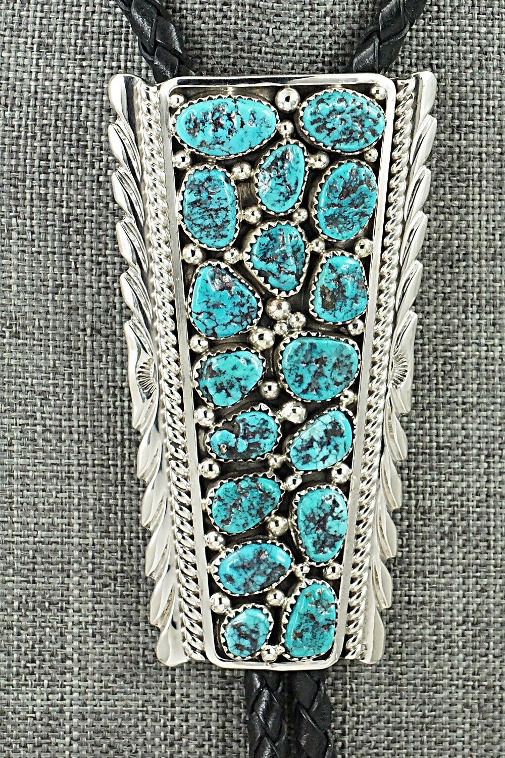 Turquoise & Sterling Silver Bolo Tie - Martin Muskett