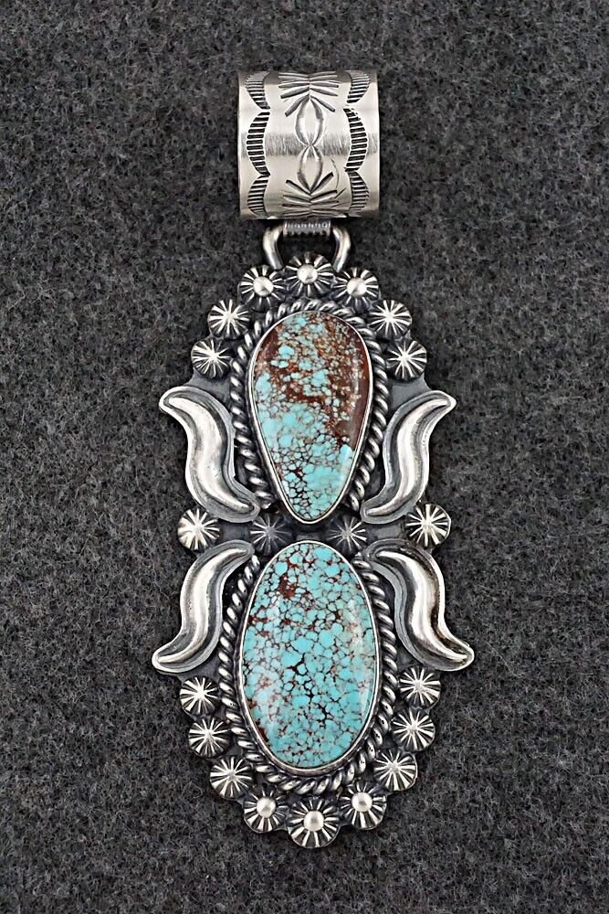 Turquoise & Sterling Silver Pendant - Raymond Delgarito