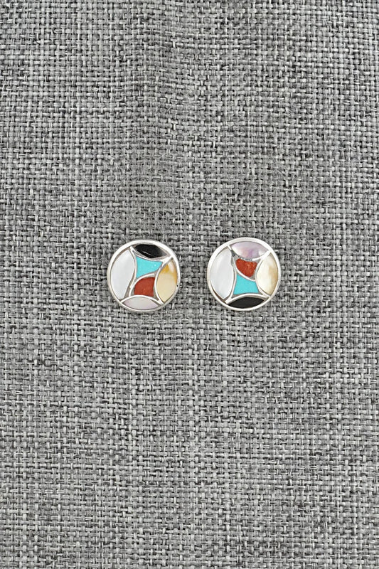 Multi-Stone & Sterling Silver Earrings - Orena Leekya