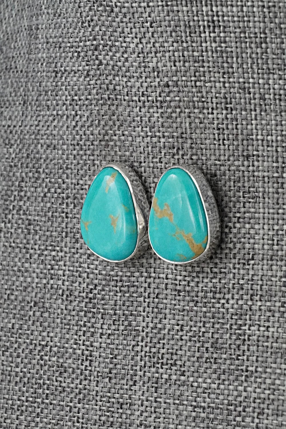 Turquoise & Sterling Silver Earrings - Rosemary Saunders