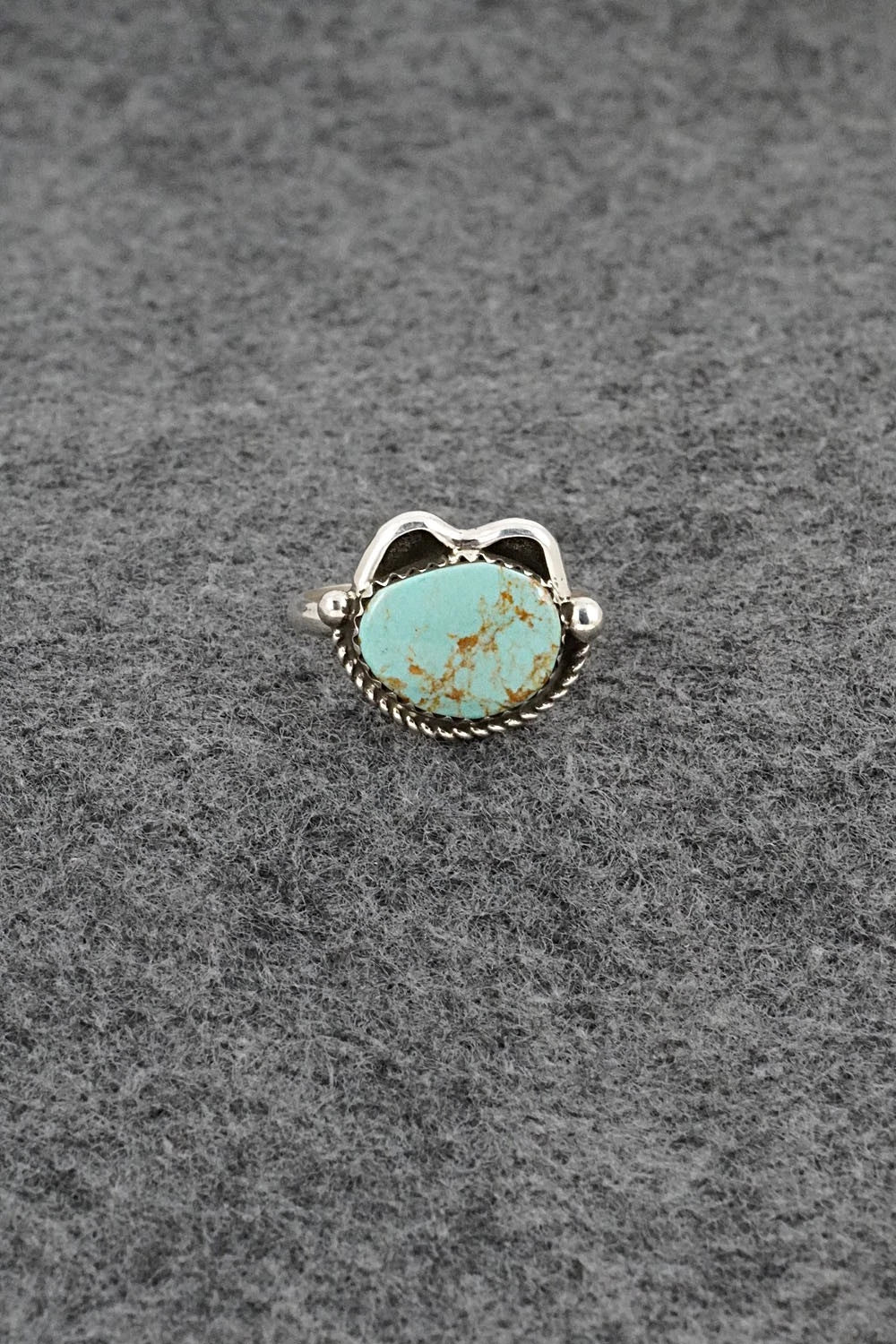 Turquoise & Sterling Silver Ring - Priscilla Reeder - Size 8