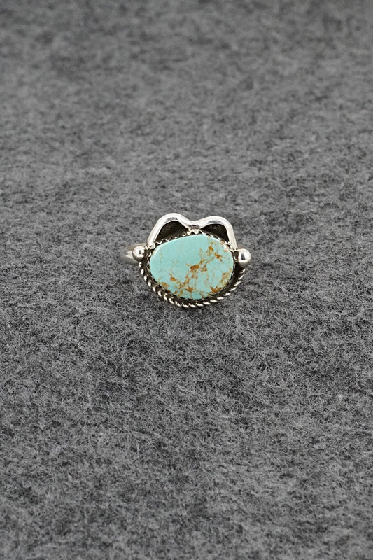 Turquoise & Sterling Silver Ring - Priscilla Reeder - Size 8