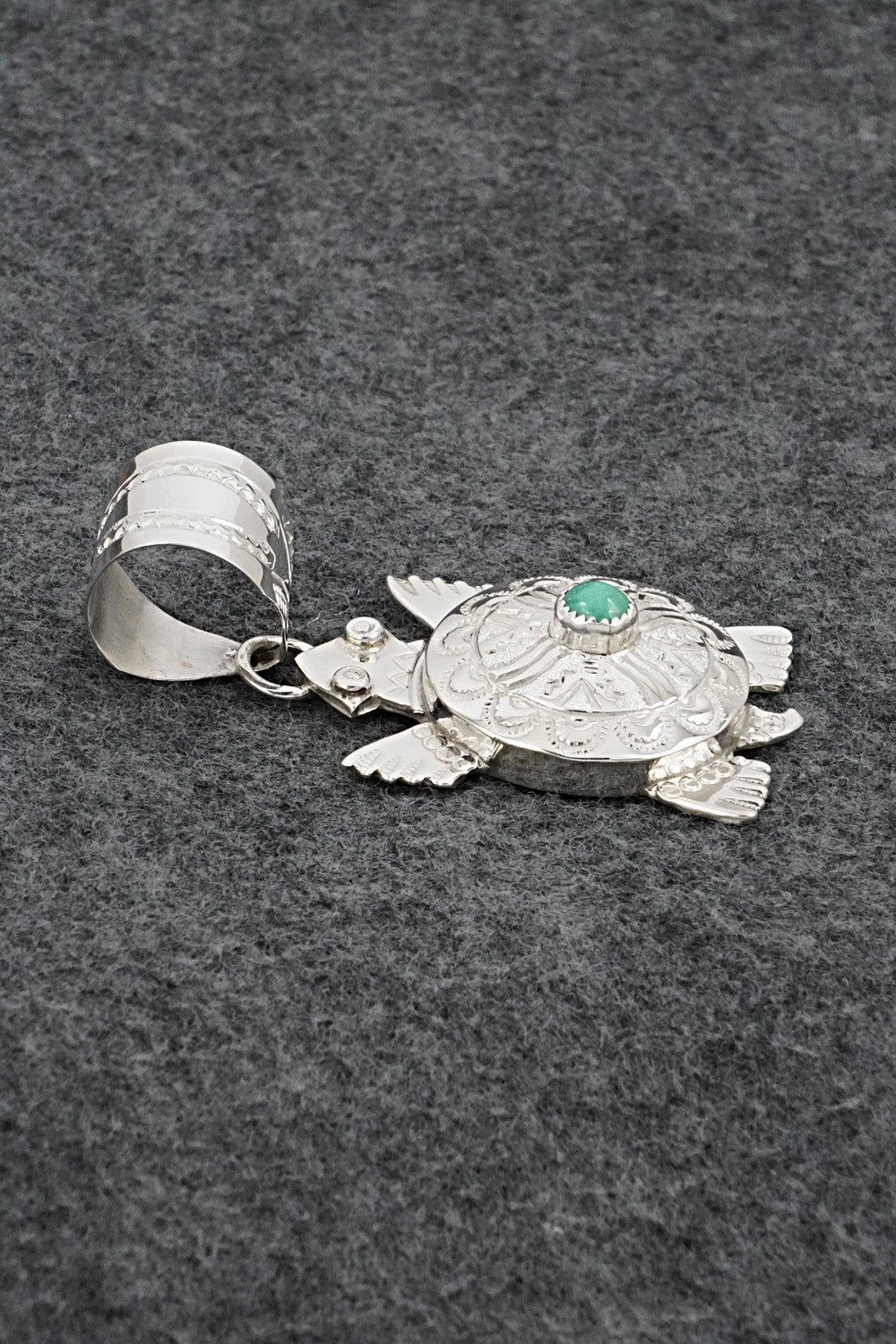 Turquoise & Sterling Silver Pendant - Alonzo Mariano
